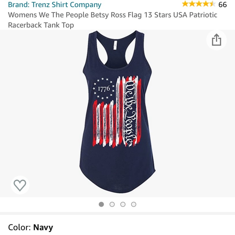 “WE THE PEOPLE 1176” American flag racerback tank. Size small!!